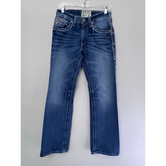 Ariat M4 Low Rise Coltrane Relaxed Bootcut Blue Durango Denim Jeans Men’s 28x32 - Picture 1 of 10